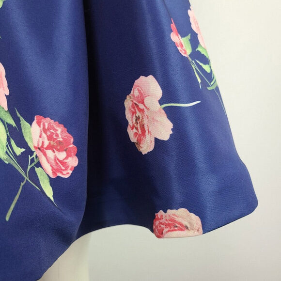 Sheri Hill Two Piece Floral Skirt Lace Top Size S/M - Picture 5 of 16